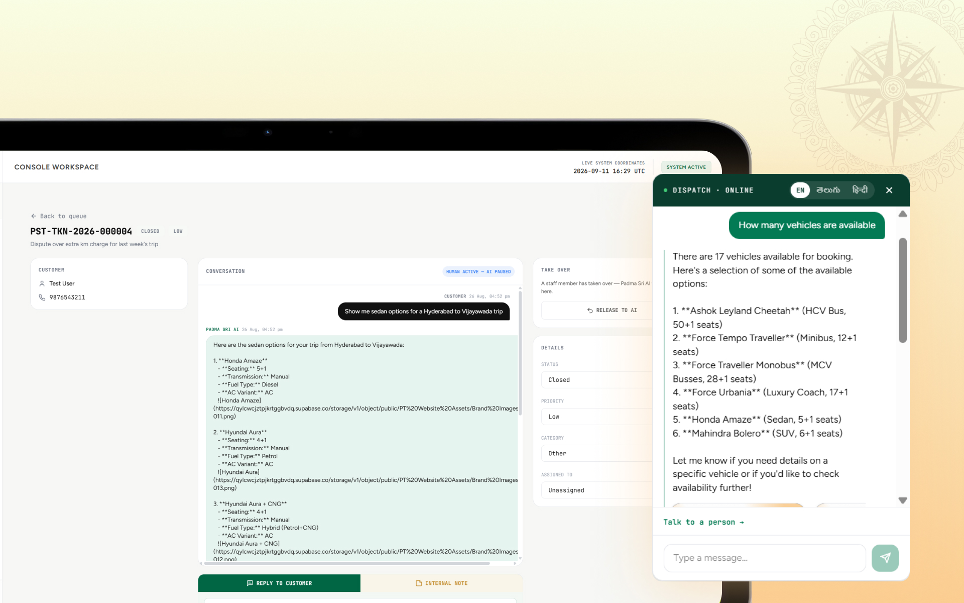 PST-ADMIN-04 // SUPPORT WORKSPACE & AI ASSISTANT